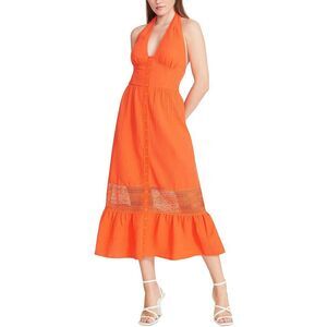 Betsey Johnson Vibrant Orange Midi Dress